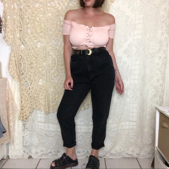 Vintage | black high waisted mom jeans - Picture 5 of 5